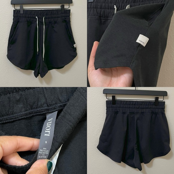 •VUORI• Women’s Halo Performance Shorts 2.0 Black Heather Dream Knit 3” Inseam - Picture 5 of 7